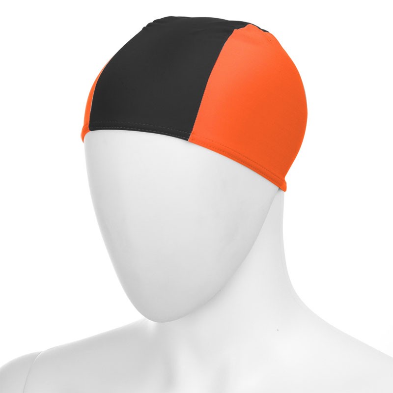 фото Шапочка для плавания fashy fabric cap 3242-00-93 полиамид/эластан 3 панели, оранжево-черный