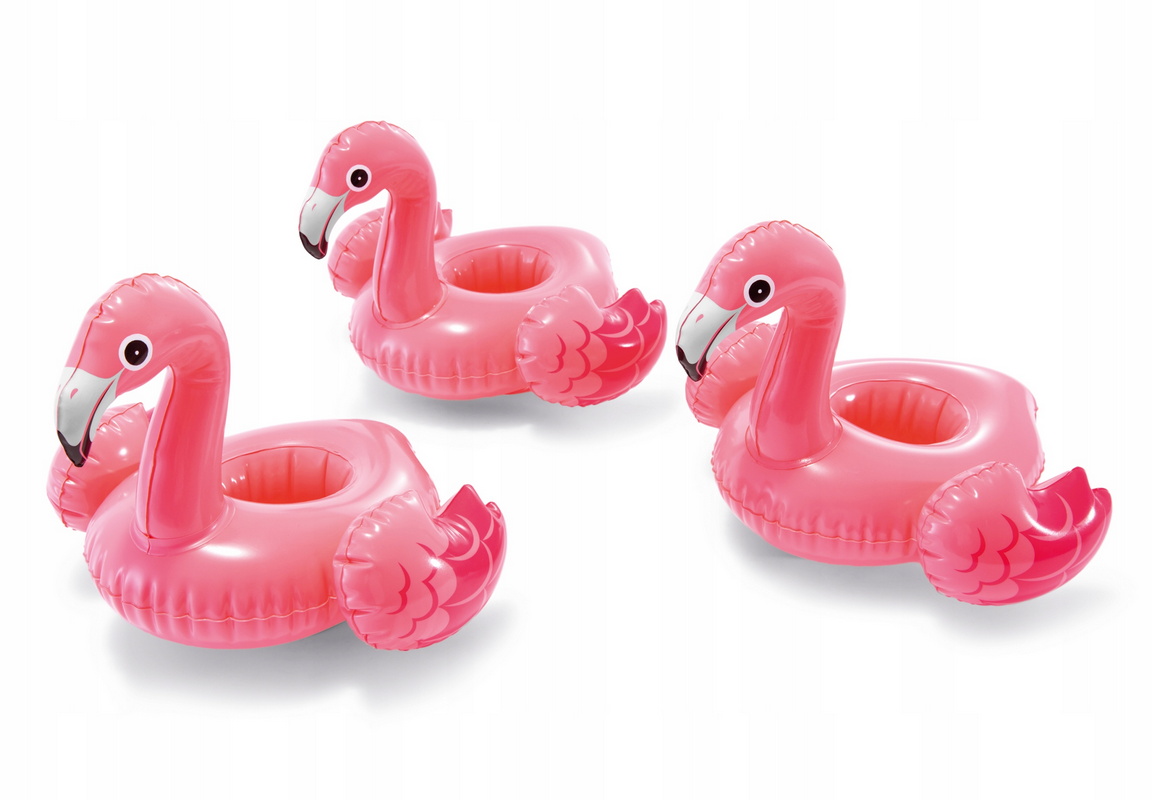 фото Надувной плавающий держатель для напитков intex фламинго комплект из 3 шт 57500