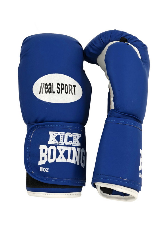 

Перчатки для кикбоксинга Real Sport RS210 10 oz, синий