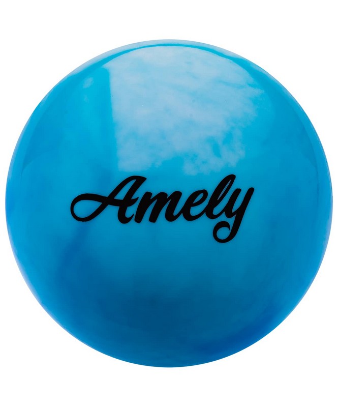 фото Мяч для художественной гимнастики amely d19см agb-101 синий\белый