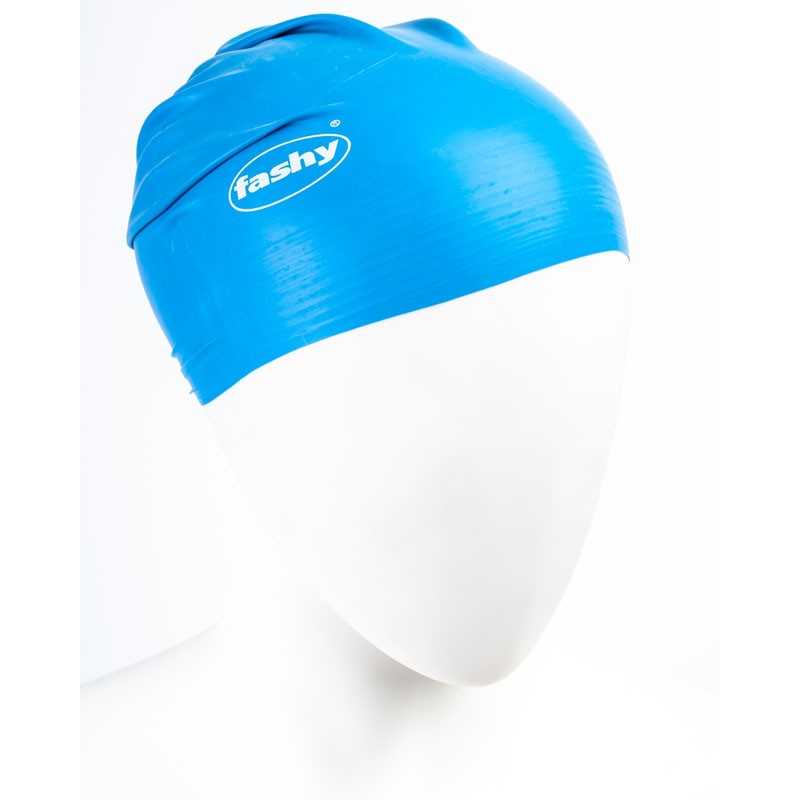 фото Шапочка для плавания fashy flexi-latex cap 3030-00-75 латекс, голубая