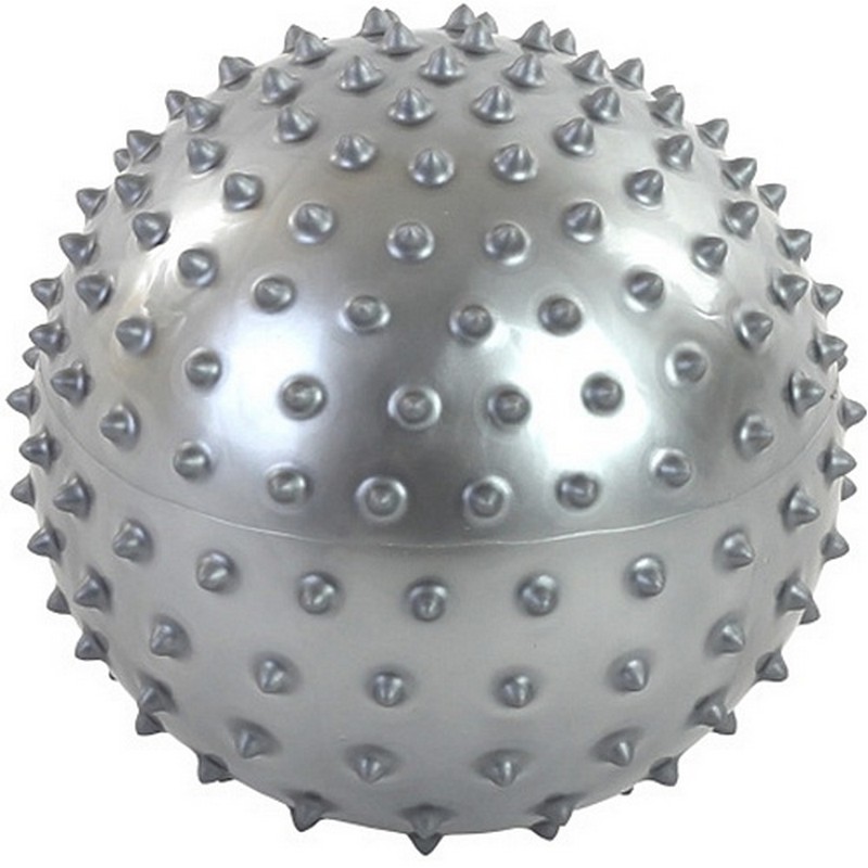 Мяч массажный Alonsa SMB-06-01 серебряный 20 см - фото 1