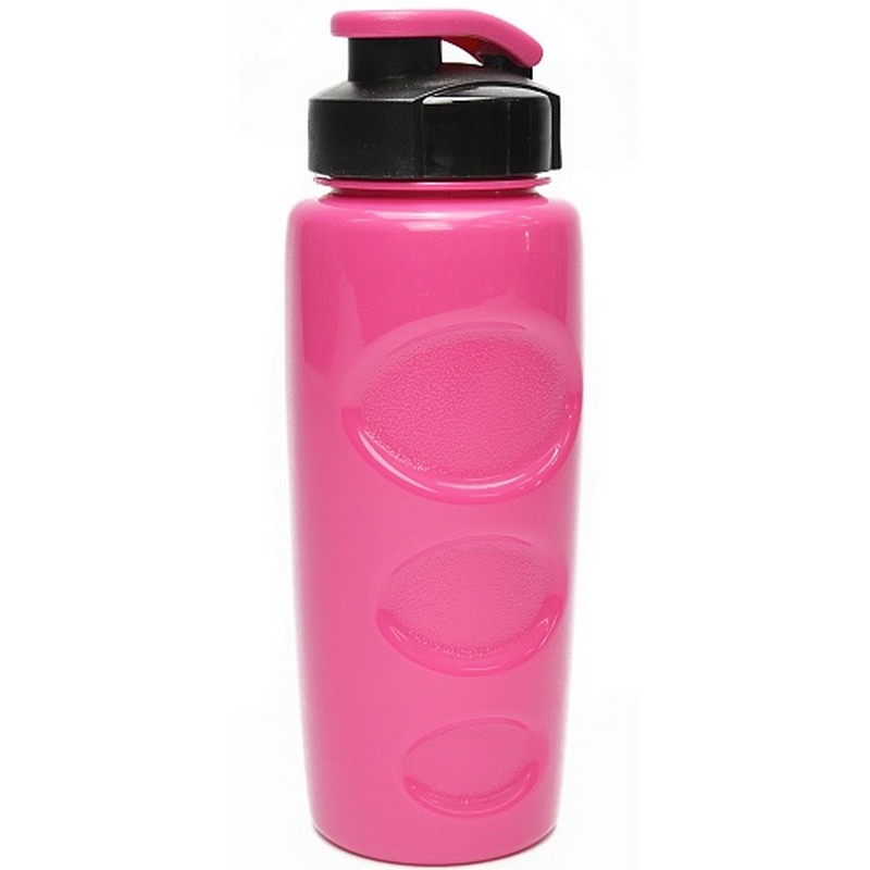 фото Бутылка для воды bool-bool health and fitness со шнурком, 500 ml, anatomic, розовый c черным nobrand