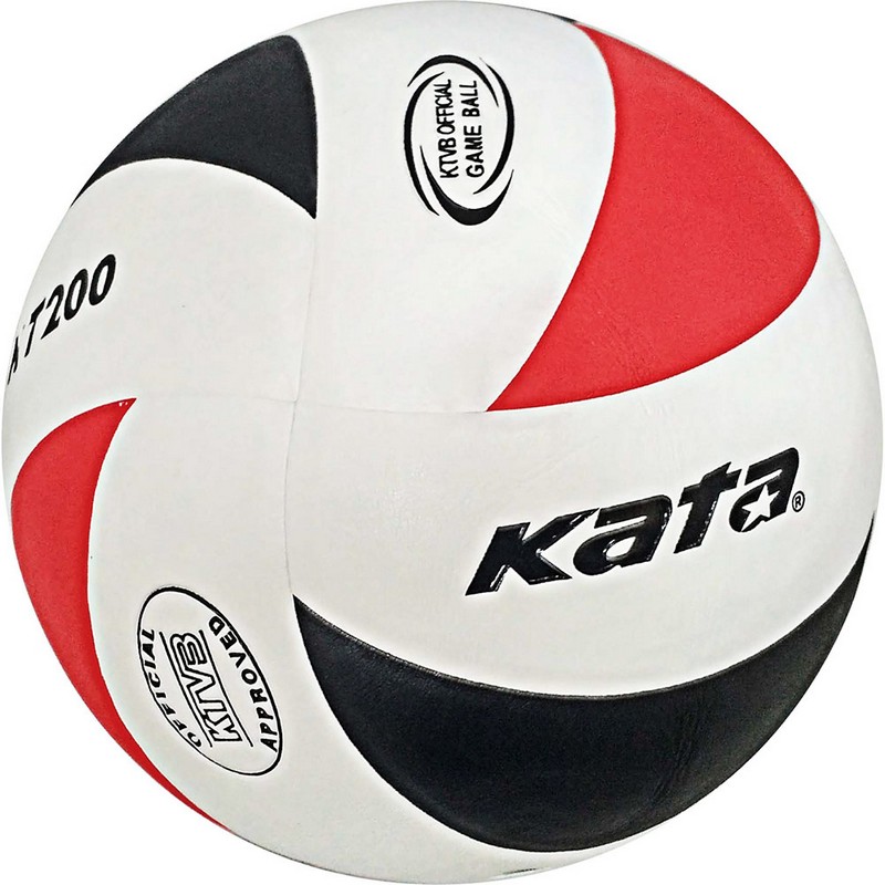 фото Мяч волейбольный kata c33286 р.5 бело-черно-красный