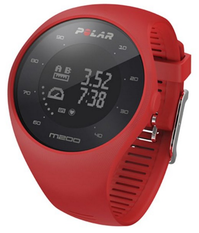 Пульсометр для бега Polar M200 с красным ремешком 90061217 размер M/L, красный
