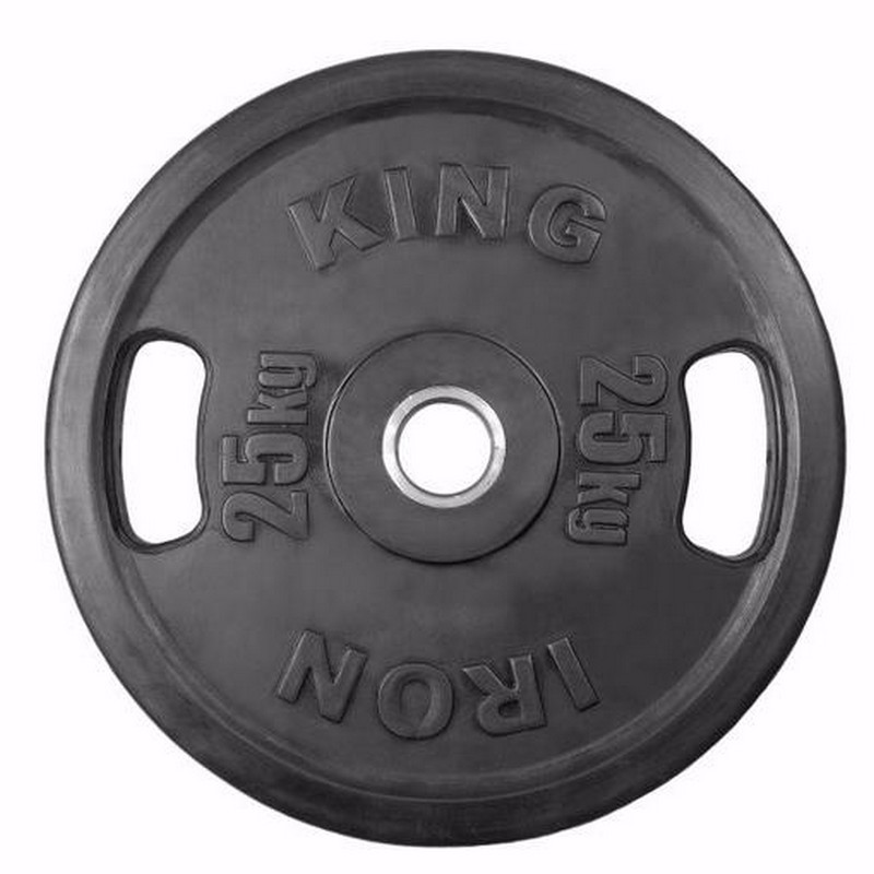 фото Диск евро-классик с двумя хватами iron king 25 кг, черный