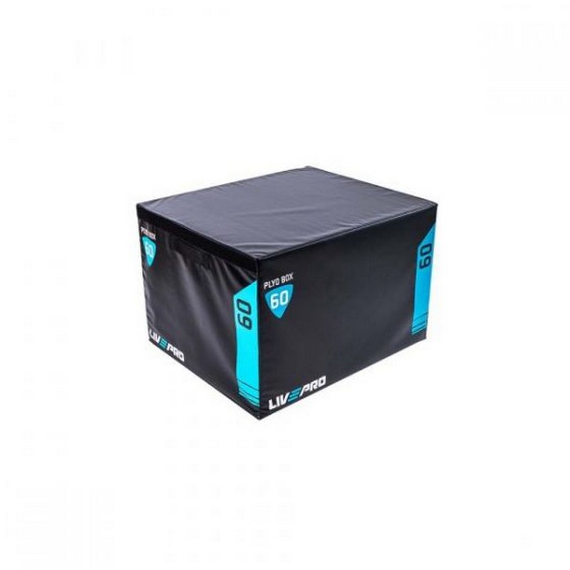 Плиометрический бокс Live Pro Soft Plyometric Box LP8151-XL 91,4x76,2x61 см, черный/синий - фото 1