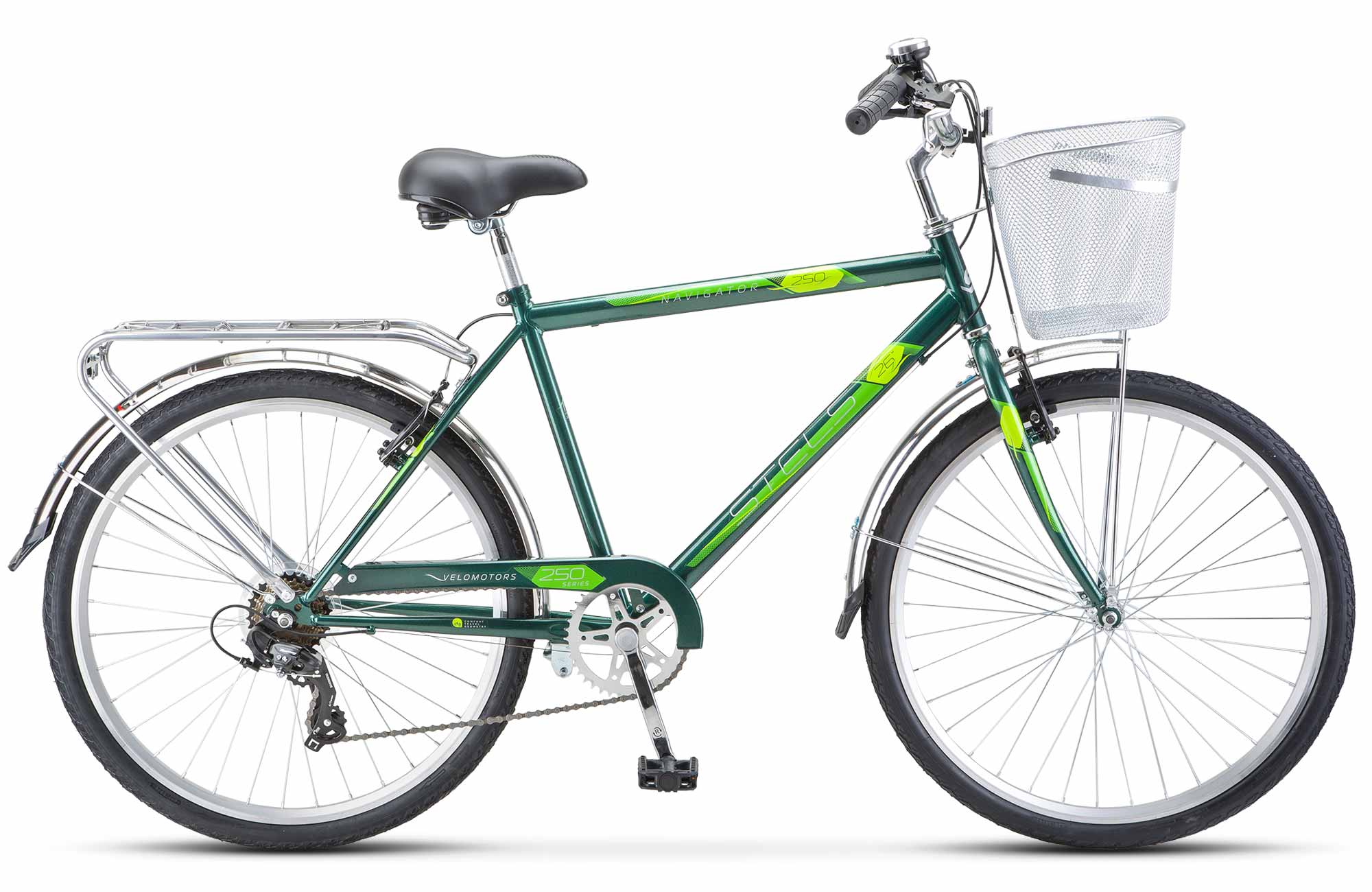 Велосипед 26 quot; Stels Navigator 250 V (7-ск) Z010 LU095302 Зеленый - фото 1