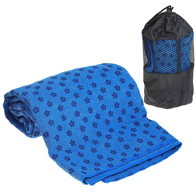 Полотенце для Йоги 183х63 см, с сумкой для переноски C28849-3 синее - фото 1