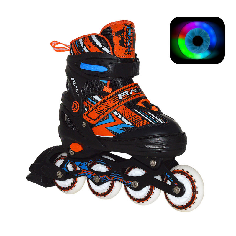 фото Раздвижные роликовые коньки rgx rasing orange led подсветка колес
