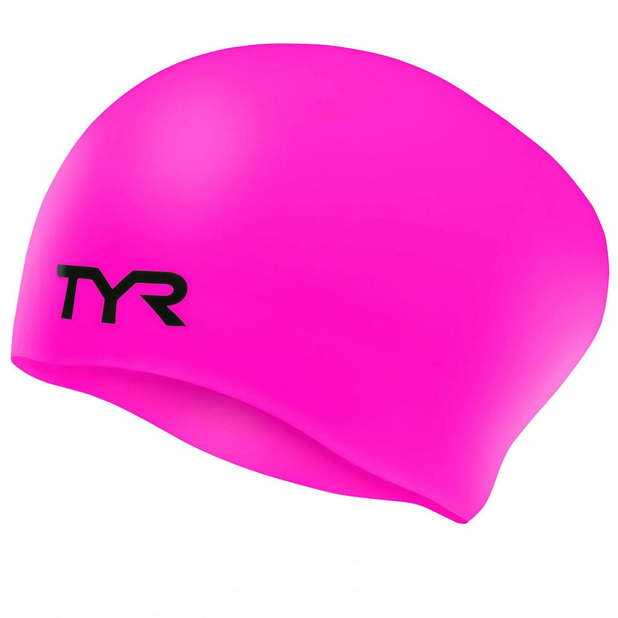 Шапочка для плавания подростковая TYR Long Hair Wrinkle-Free Silicone Cap Jr LCSJRL-693 розовый - фото 1
