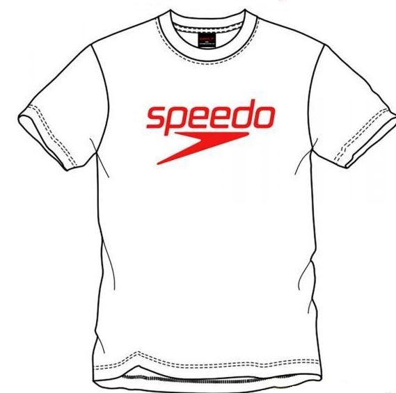 

Футболка мужская Speedo Large Logo T-Shirt white (0003) белая