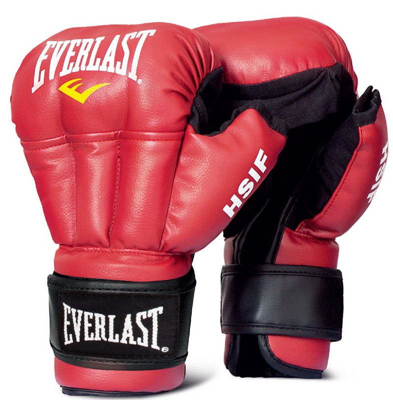 фото Перчатки для рукопашного боя everlast hsif leather, красные 12 oz rf5112