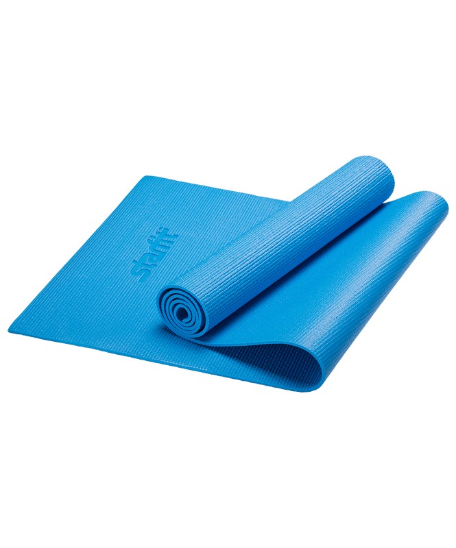 фото Коврик для йоги star fit fm-101 pvc 173x61x0,3 см, синий