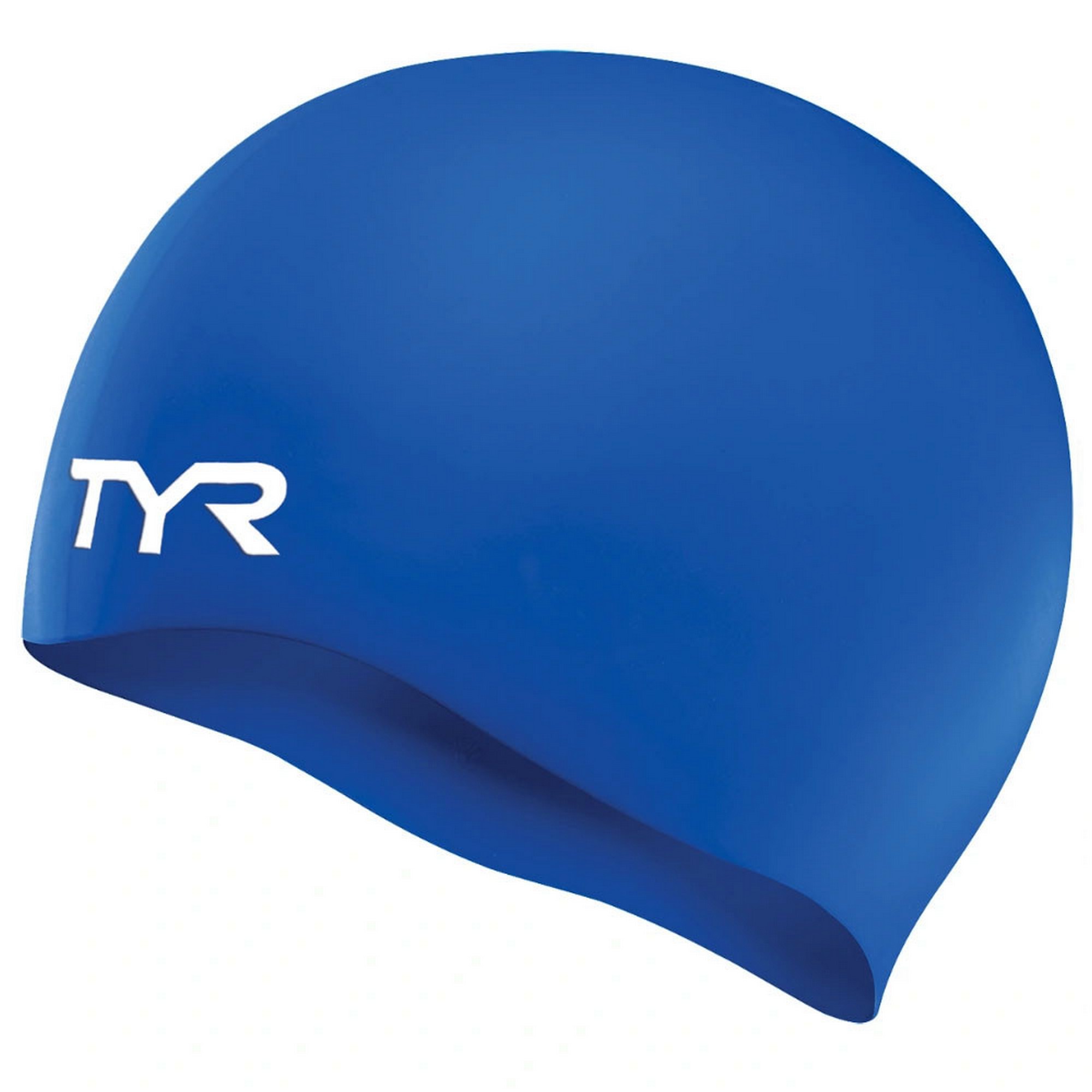 Шапочка для плавания подростковая TYR Wrinkle Free Junior Silicone Cap LCSJR-428 синий - фото 1