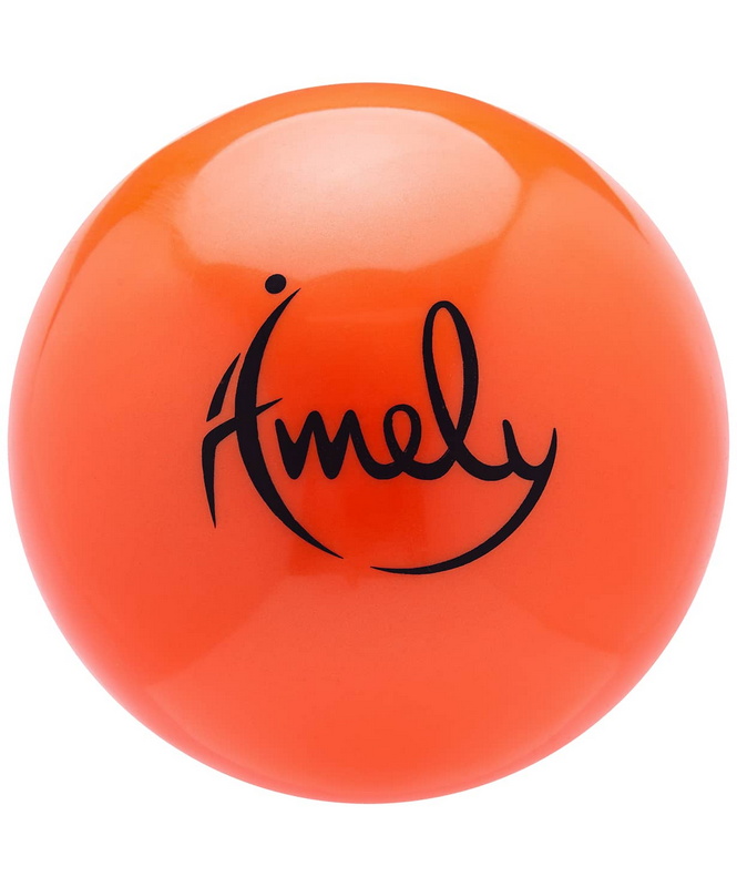 фото Мяч для художественной гимнастики amely agb-201 19 см, оранжевый