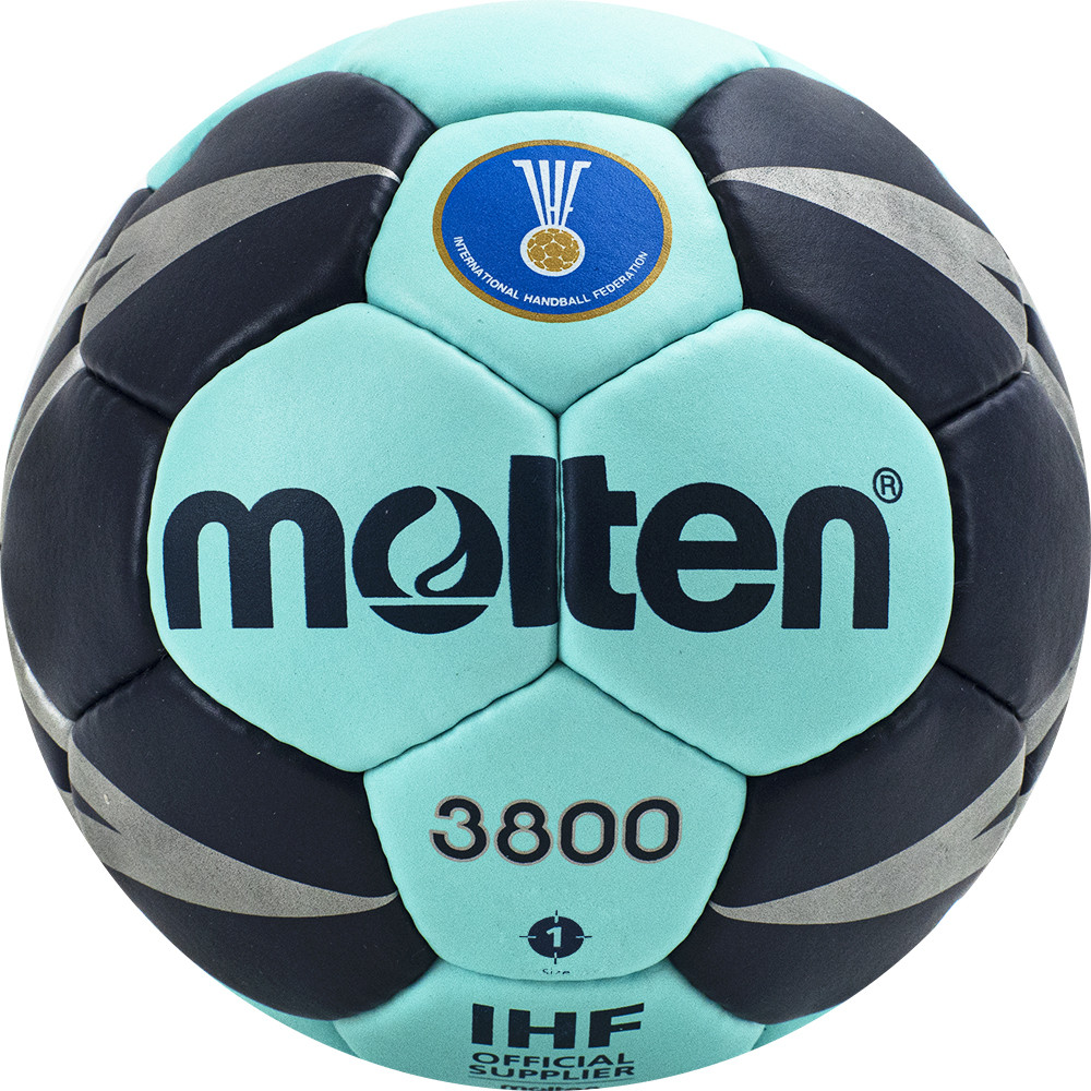 Мяч гандбольный Molten 3800 H2X3800-CN, р.2, бирюзово-т.синий