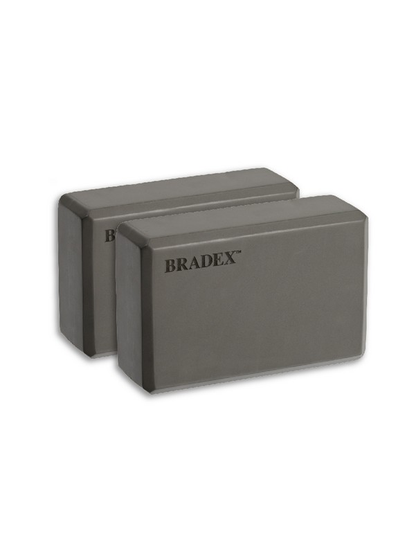 Блоки для йоги Bradex SF 0612 серый, 2 шт - фото 1