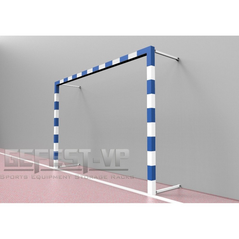 фото Ворота для мини-футбола, стальные, пристенные gefest спр-382 (500x200) пара