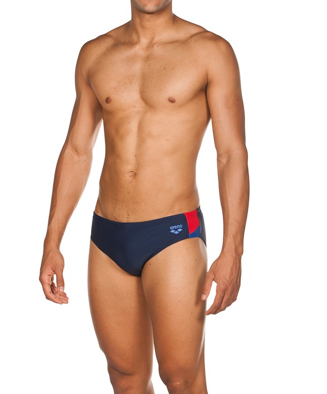 фото Плавки мужские arena ren brief navy/red/royal, 000992 747