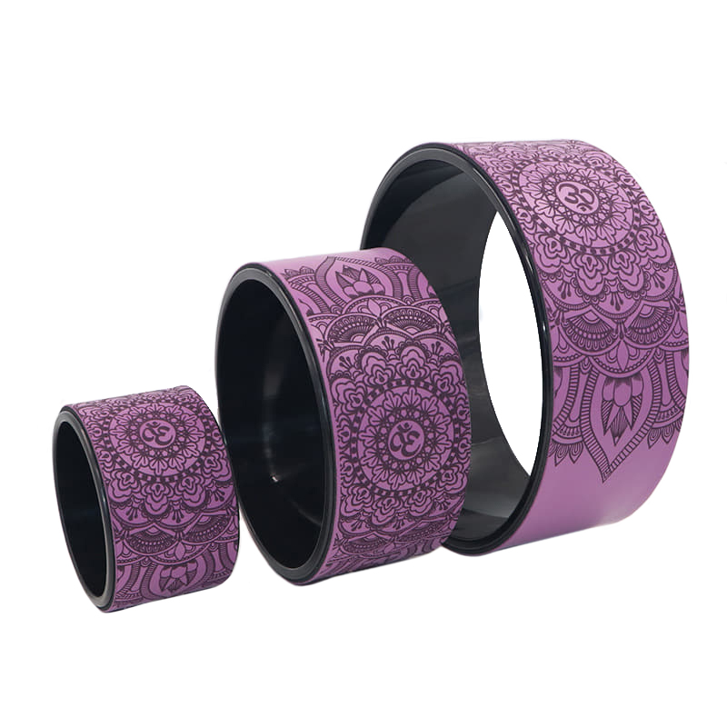 фото Комплект колес для йоги из 3-х штук sportex e41070 фиолетовый