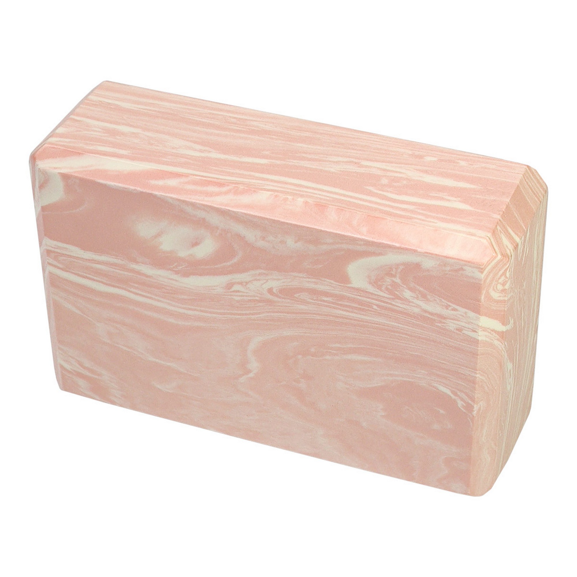 Йога блок Sportex полумягкий, из вспененного ЭВА 22,3х15х7,6 см E39131-13 светло розовый Гранит