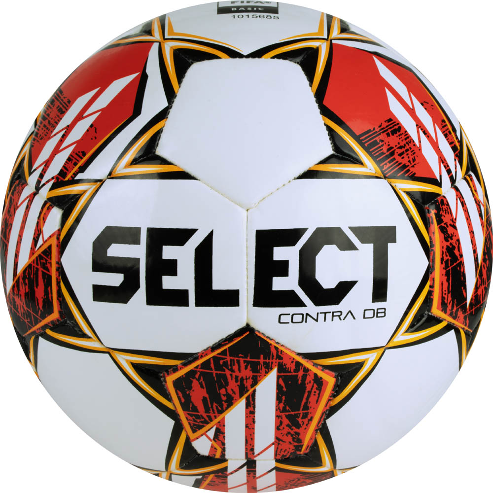 Мяч футбольный Select Contra DB V23, 0854160300, р.4, FIFA Basic, 32 пан, ПУ, гибрид.сш, бел-чер-красн - фото 1