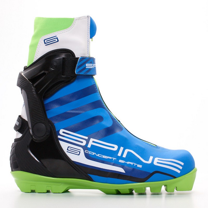 фото Лыжные ботинки sns spine concept skate 496 синий/черный/салатовый