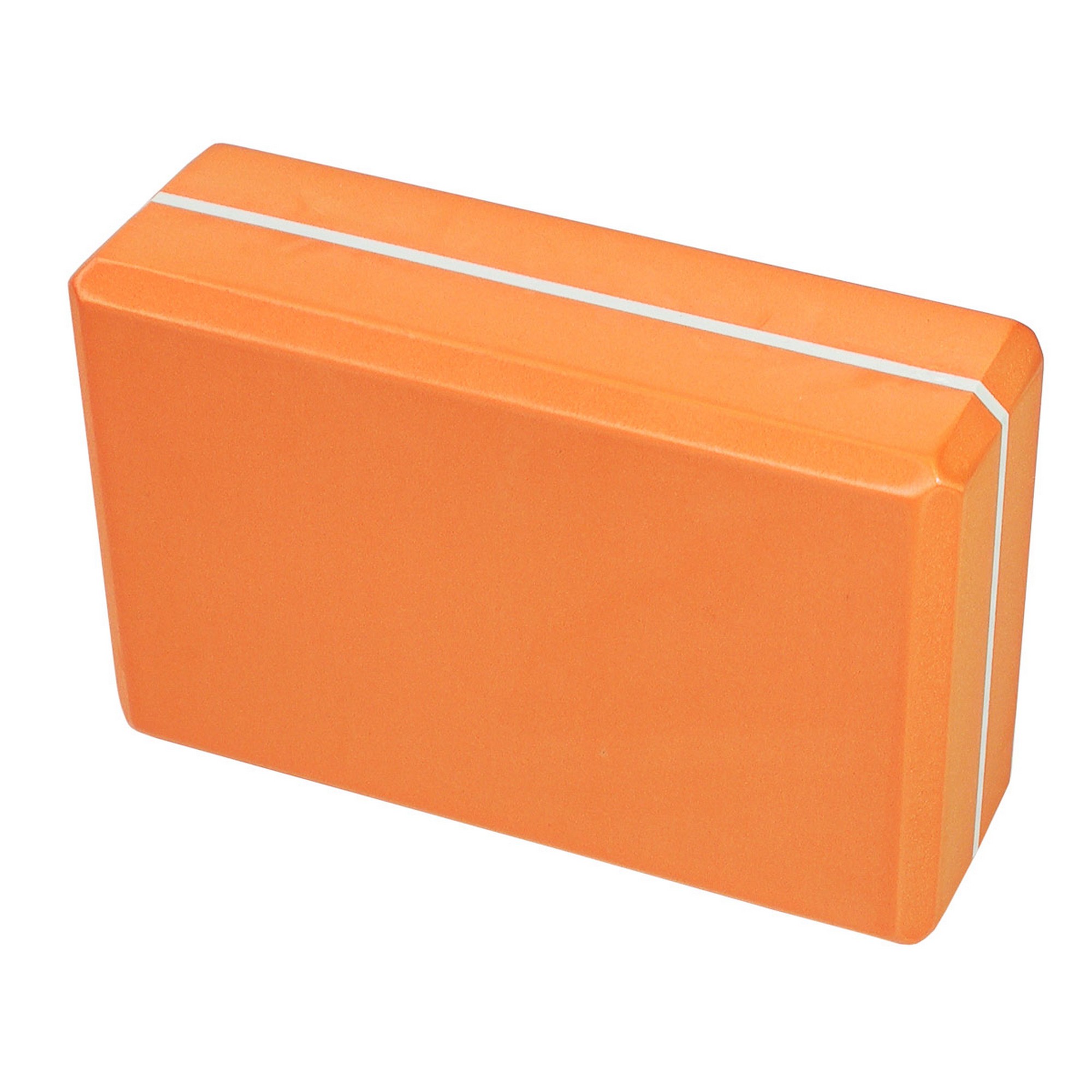 Йога блок Sportex полумягкий, из вспененного ЭВА 22,3х15х7,6 см E39131-16 оранжевый - фото 1