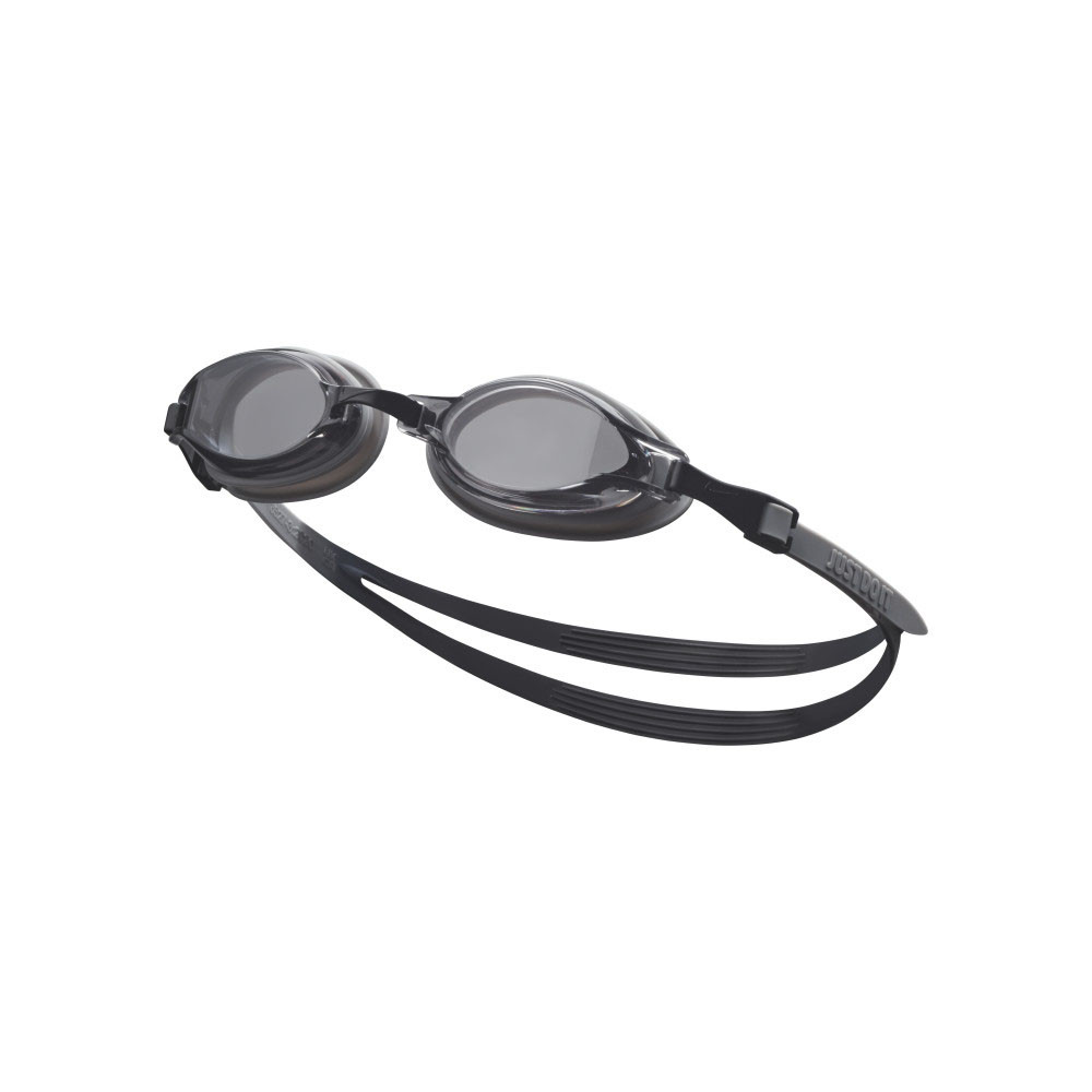 Очки для плавания Nike Chrome, NESSD127079, дымчатые линзы, регул .пер., черная оправа - фото 1