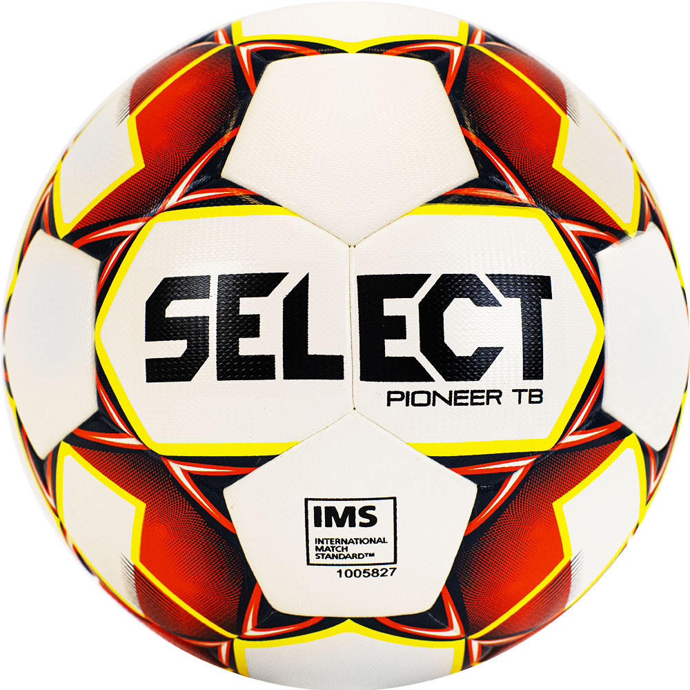 фото Мяч футбольный select pioneer tb 810221-274, р.5, бело-красно-желтый