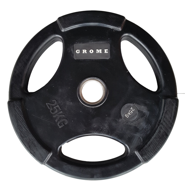 Диск олимпийский обрезиненный D 51 25 кг Grome Fitness WP074 черный - фото 1