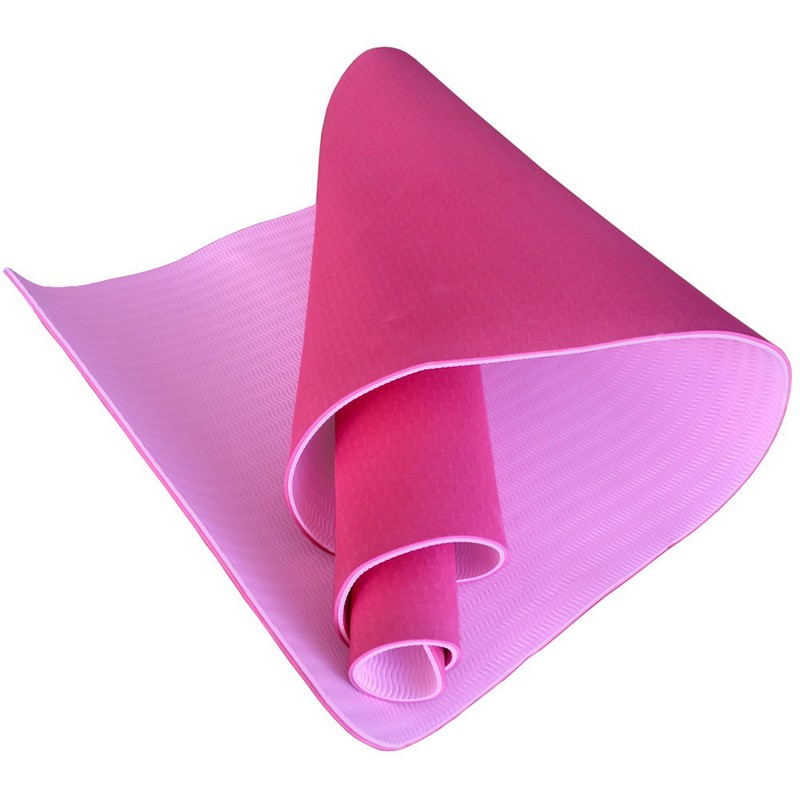 фото Коврик для йоги тпе 183х61х0,6 см tpe6-a розовый\светло розовый (b34416) nobrand